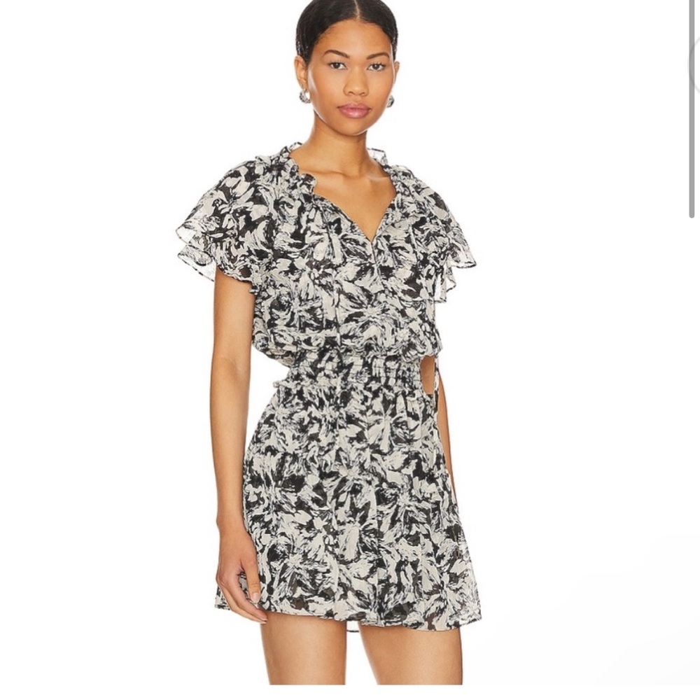 MISA LA Natalia Dress Tonal Abstract - Size XS